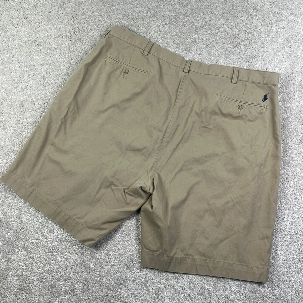 Polo Ralph Lauren Mens 44B Big Prospect Short Khaki Tan Cotton Chino 44 x 9.5